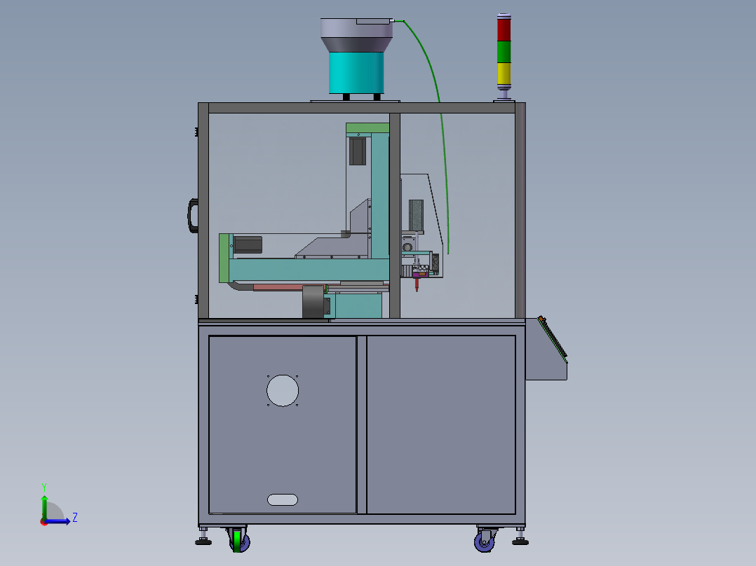 25塑件热熔埋钉机结构左视图