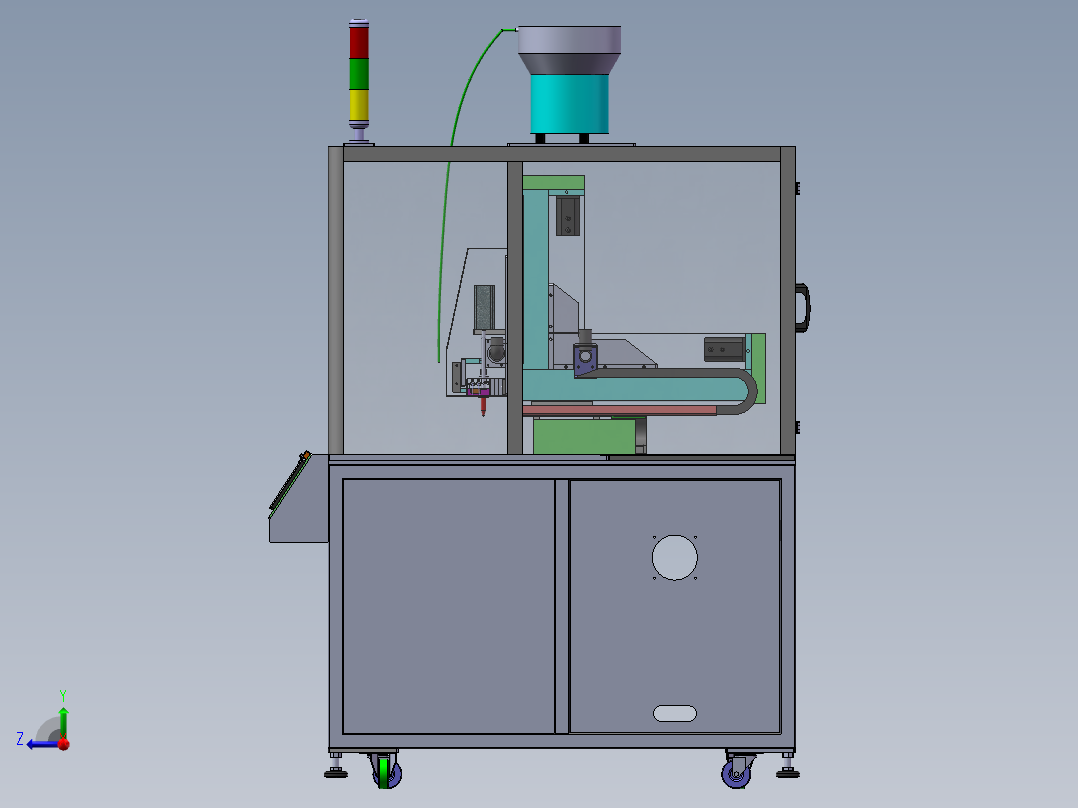 25塑件热熔埋钉机结构右视图