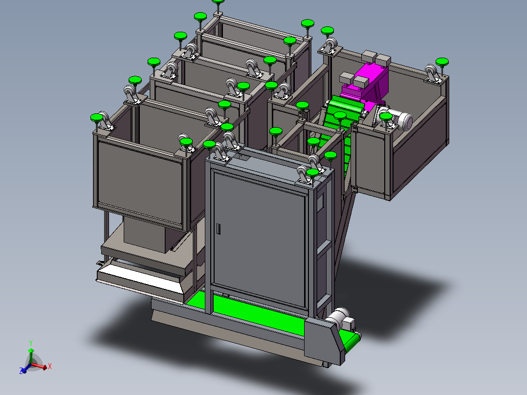 全自动胡萝卜加工切片机3D模型