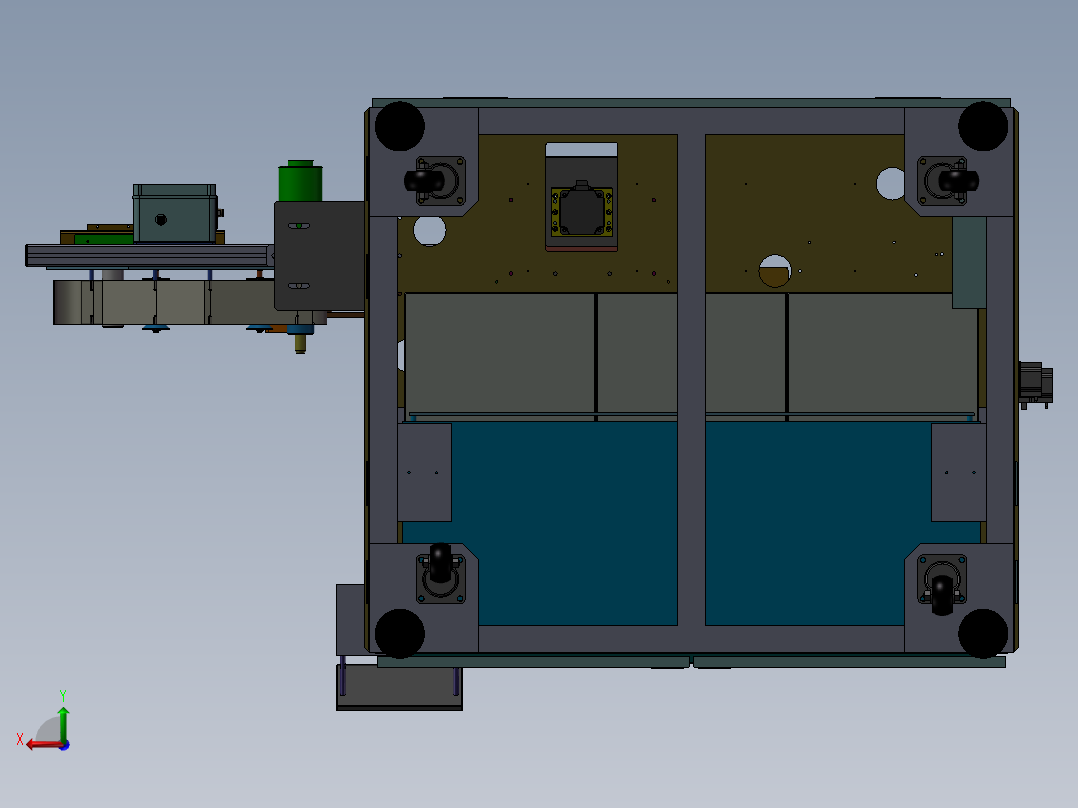 连接器组装机后视图