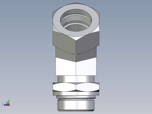 卡套式工业通用硬管接头EO_Adjustable_locknut_45_deg_elbow_VEE28LMORCF右视缩略图