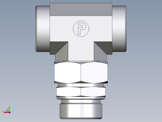 卡套式工业通用硬管接头EO_Assembled_adjustable_standpipe_branch_tee_EVT42LMOMD71后视缩略图