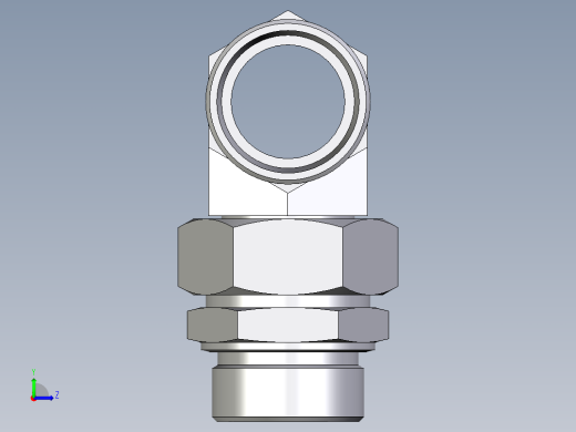 卡套式工业通用硬管接头EO_Assembled_adjustable_standpipe_branch_tee_EVT42LMOMD71左视缩略图