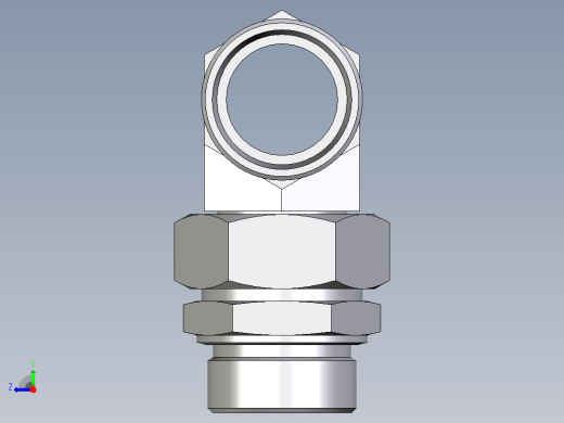 卡套式工业通用硬管接头EO_Assembled_adjustable_standpipe_branch_tee_EVT42LMOMD71右视缩略图