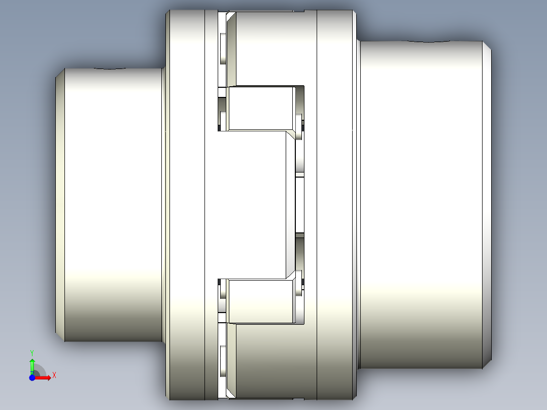 12个可定制尺寸的联轴器系列前视图