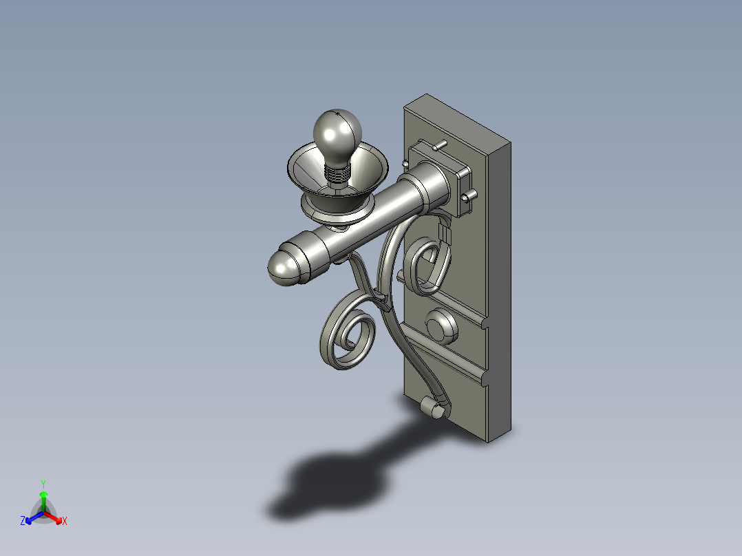 墙壁灯正等轴测图