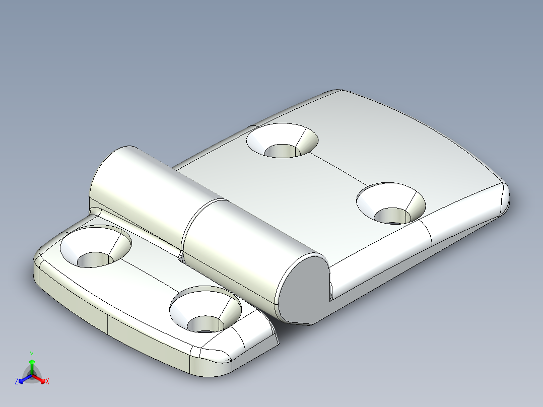 型材-KJN 25-60 DETACHABLE COMBI HINGE RIGHT 095K2560R00主视图