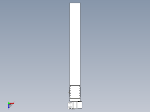 同步带全封闭直线模组TPA-HCB-105D-90-L750-RP-Y-P20-N3俯视缩略图