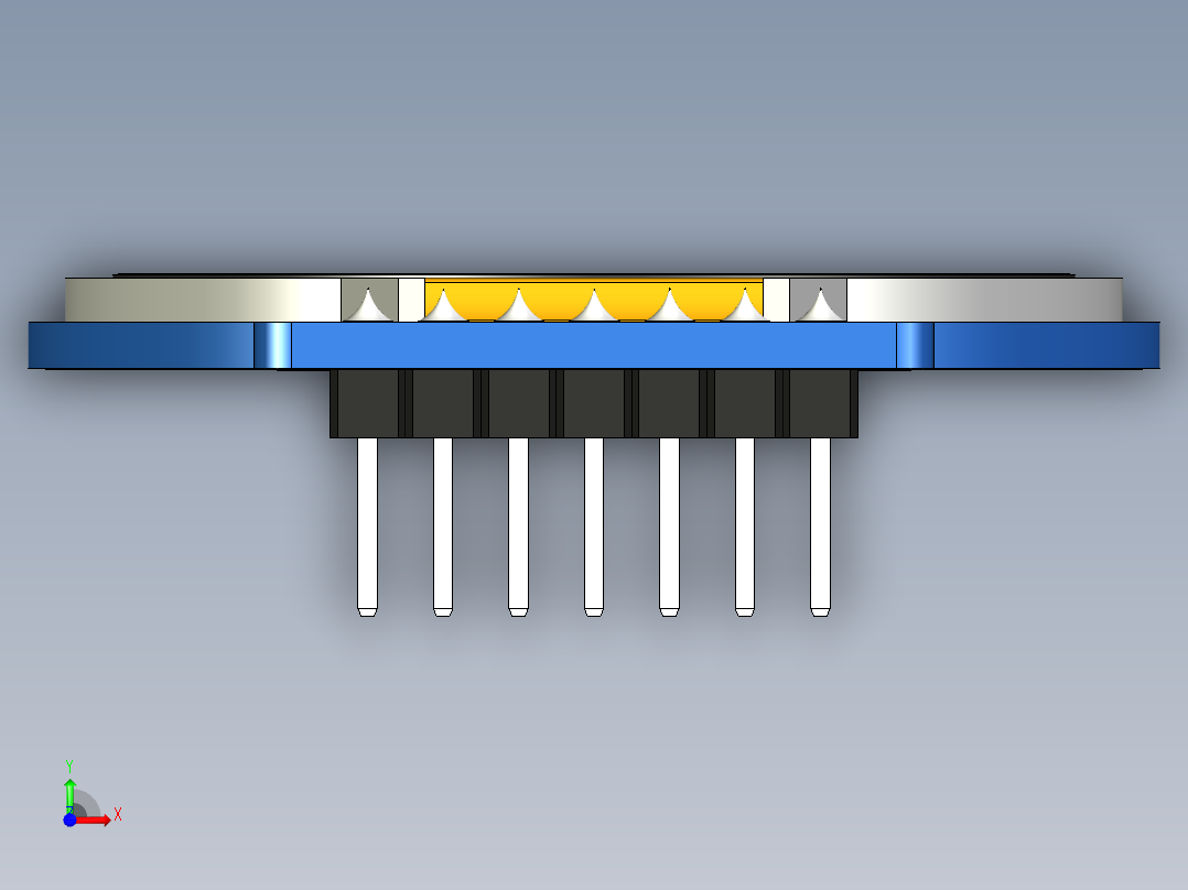 1.28 英寸圆形 TFT LCD 显示屏4 线 SPI 接口前视图