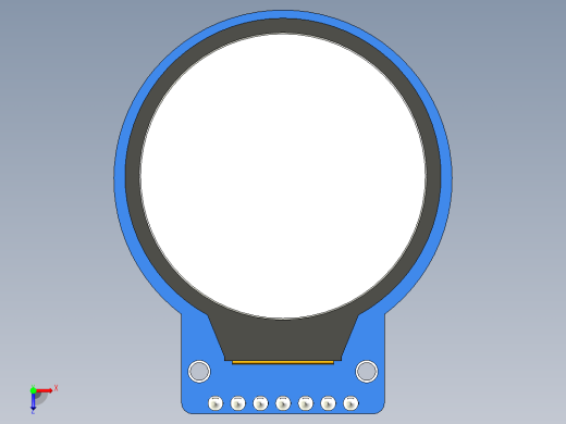 1.28 英寸圆形 TFT LCD 显示屏4 线 SPI 接口俯视缩略图