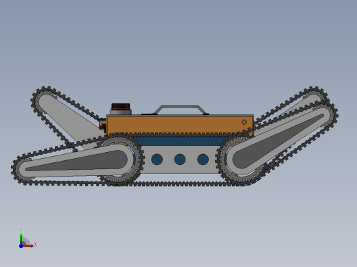 极限地形爬楼梯履带车