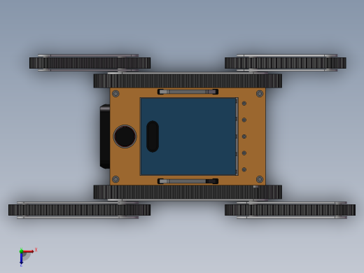 极限地形爬楼梯履带车俯视缩略图