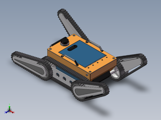 极限地形爬楼梯履带车正等轴测缩略图