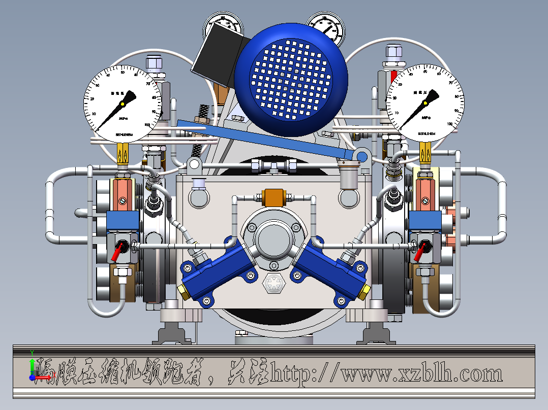 系列隔膜压缩机前视图