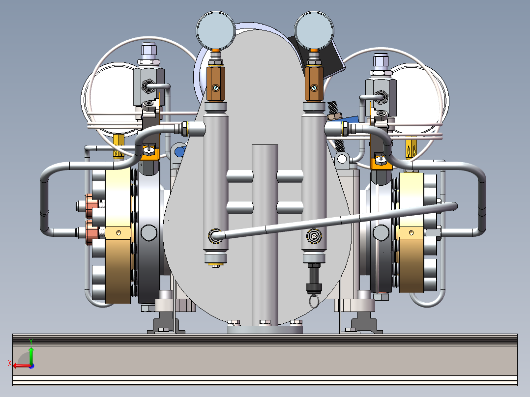 系列隔膜压缩机后视图