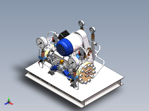 系列隔膜压缩机正等轴测缩略图