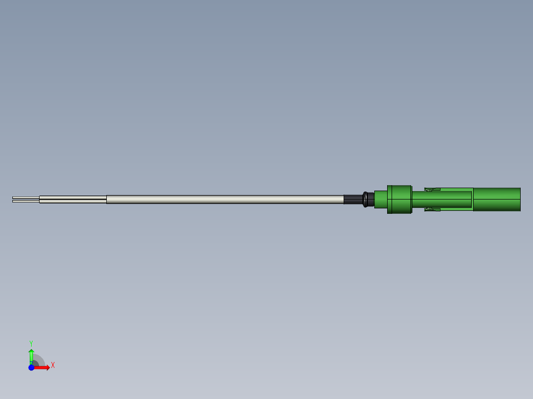 超声波设备-PP-BODY-CABLE-0.5in-NPT前视图