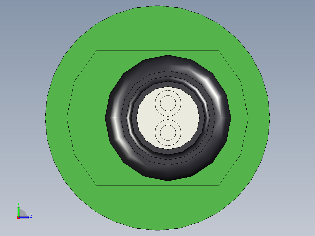 超声波设备-PP-BODY-CABLE-0.5in-NPT左视图