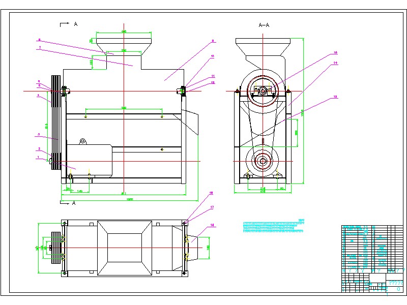 2G025--小型玉米脱粒机的传动装置和机架设计