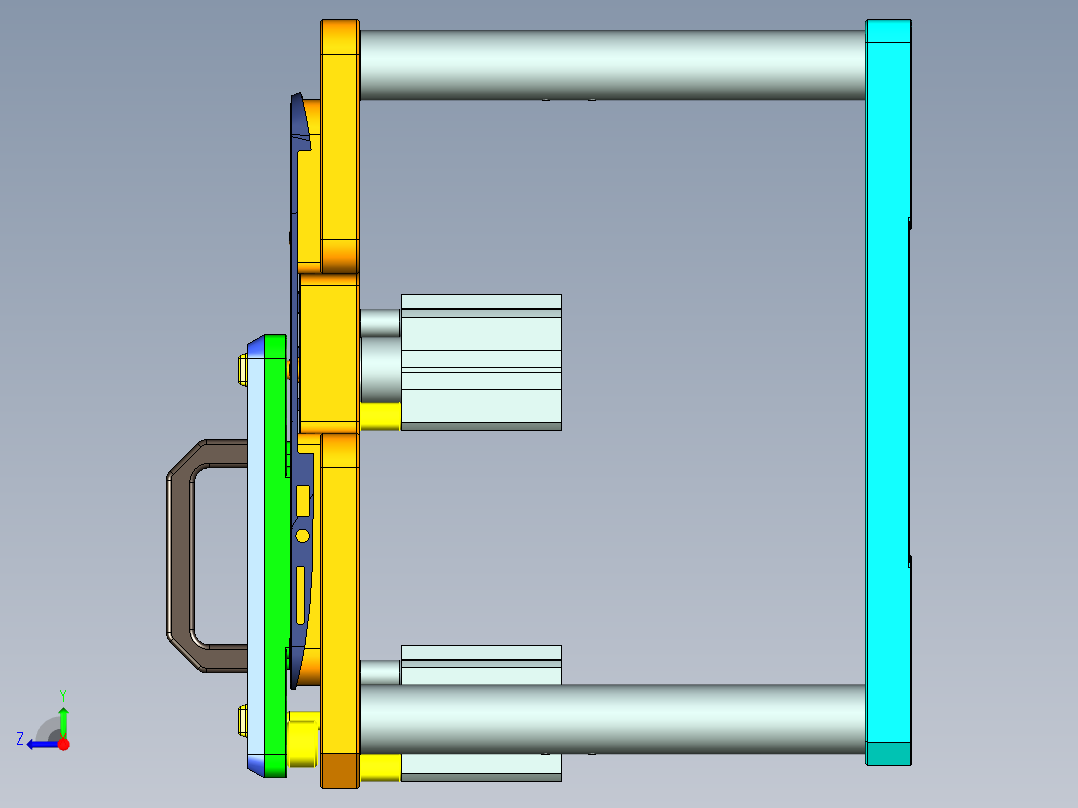 x555-top-笔记本CNC工装夹具三维模型cnc1右视图