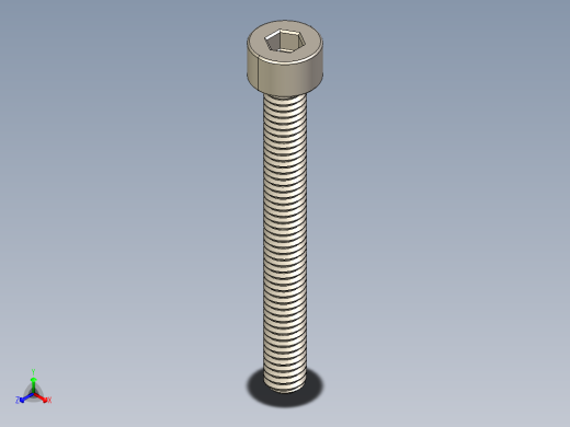 Screw_DIN_912_M4x35F_A2.STEP公制内六角螺钉