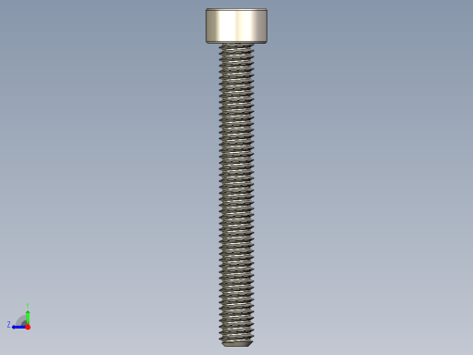 Screw_DIN_912_M4x35F_A2.STEP公制内六角螺钉右视缩略图
