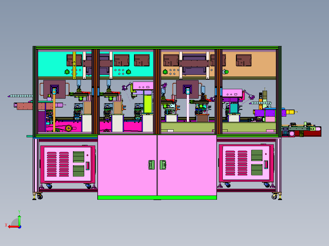 电子产品线束辅助焊锡装置后视图
