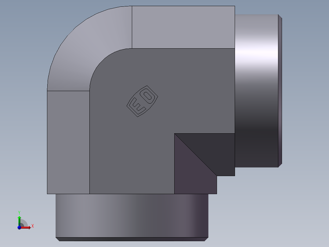 弯接头-W、1C9-52前视图