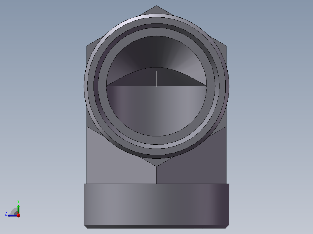 弯接头-W、1C9-52右视图