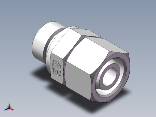 直通管螺纹组合接头、2BC-08-22WD正等轴测缩略图