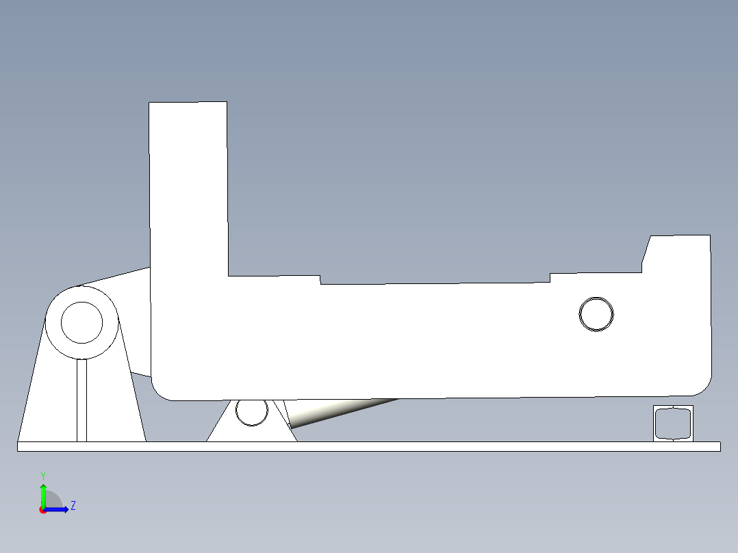 节省空间型立模机左视图