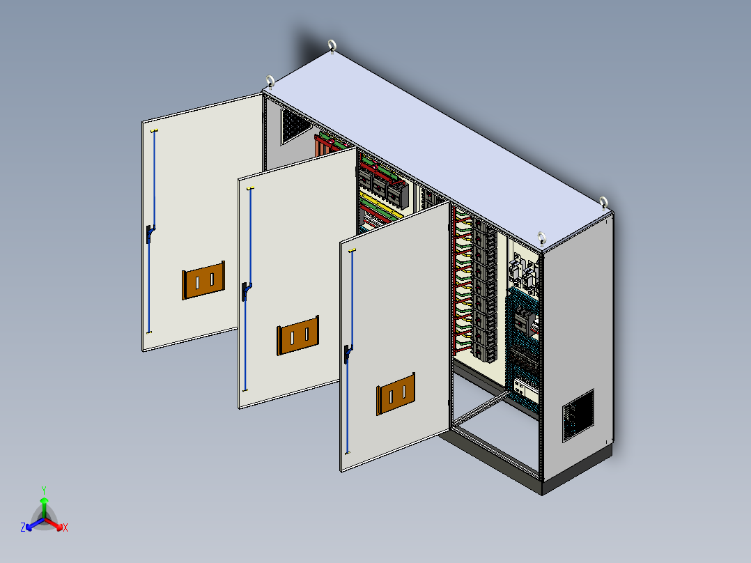 三柜组装630A刀开关plc控制柜 55490