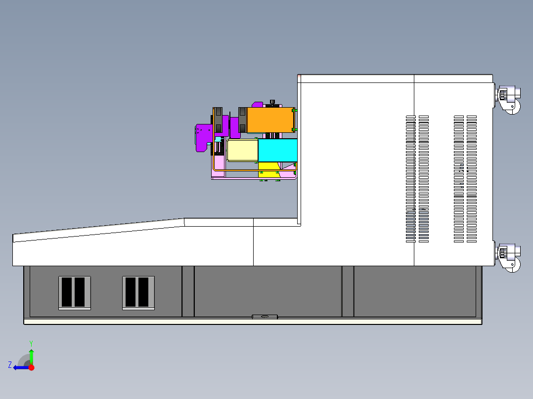 散热片喷涂右视图