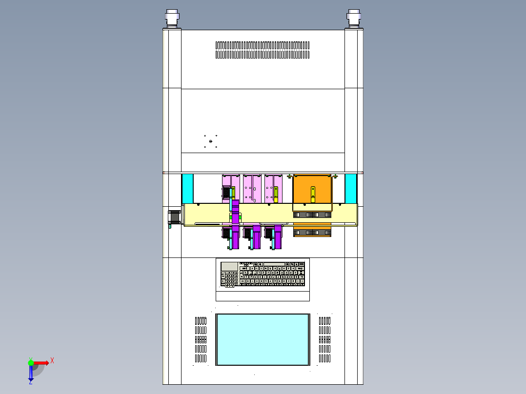 散热片喷涂俯视图