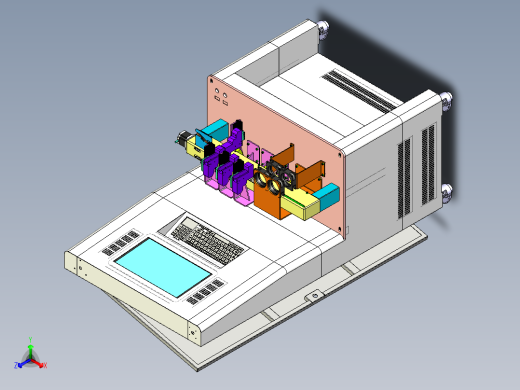 散热片喷涂正等轴测缩略图