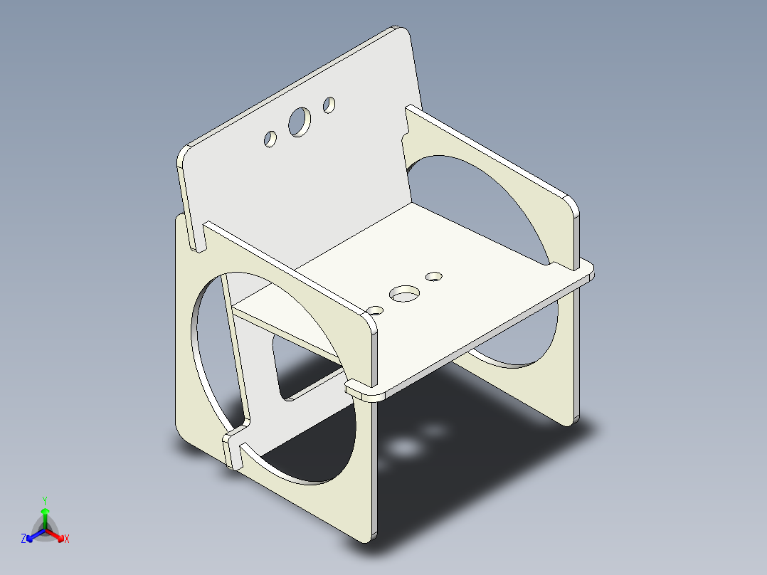 创意拼接座椅正等轴测图
