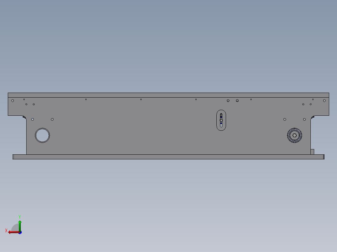 0.7米宽度可调双带输送机构后视图
