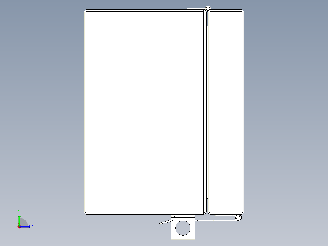 不锈钢收纳盒左视图