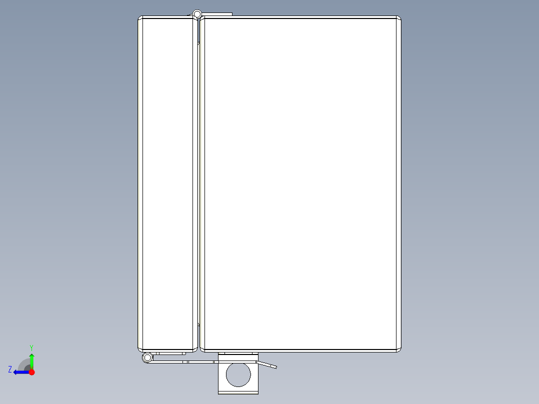不锈钢收纳盒右视图