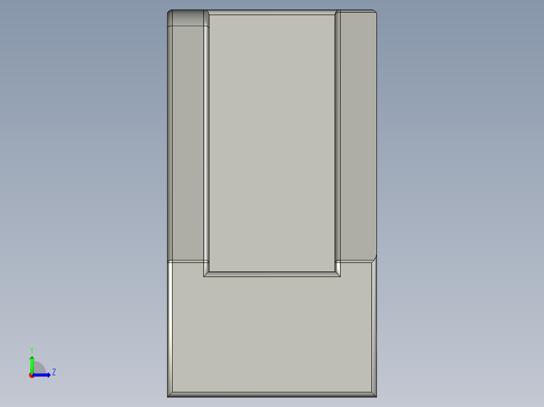 osram方型塑料把手(孔距90)10310169左视图