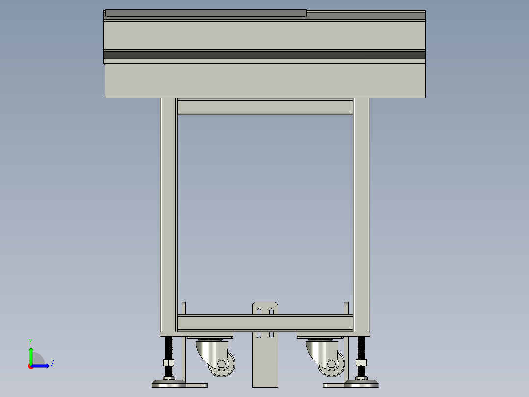 大众积放辊筒线-上料端左视图