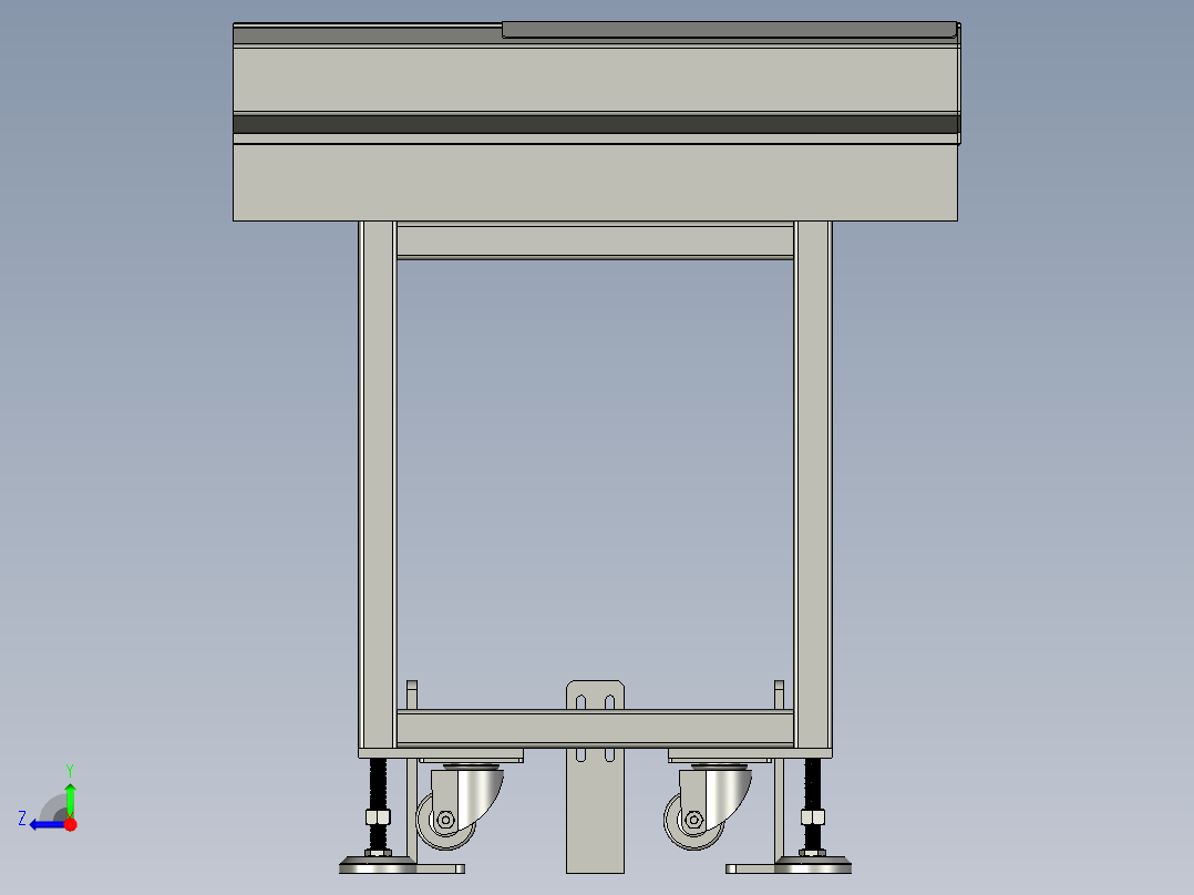 大众积放辊筒线-上料端右视图