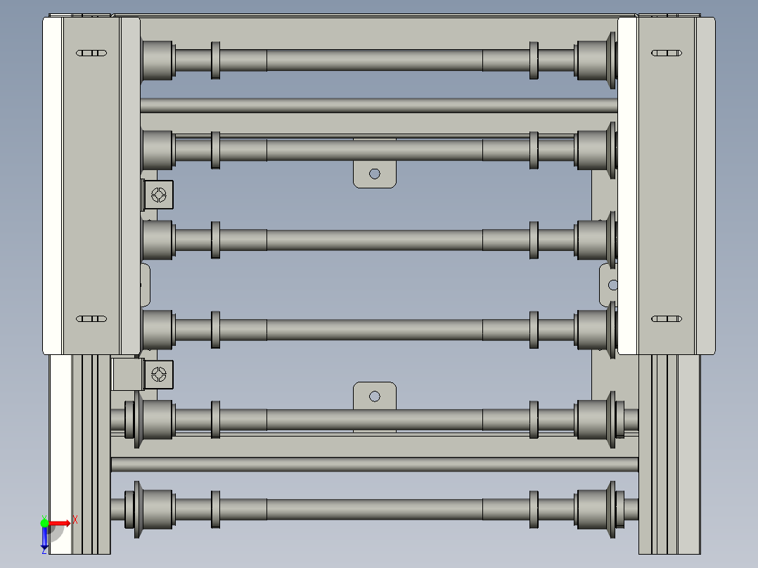 大众积放辊筒线-上料端俯视图