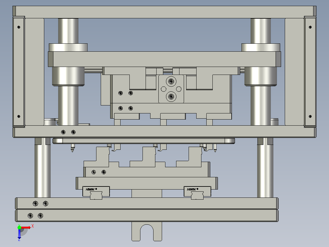 端子加工的折弯器俯视图