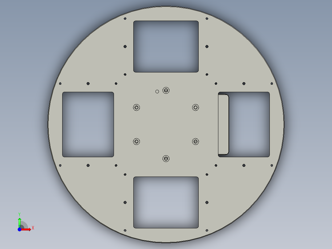 旋转载台机构前视图