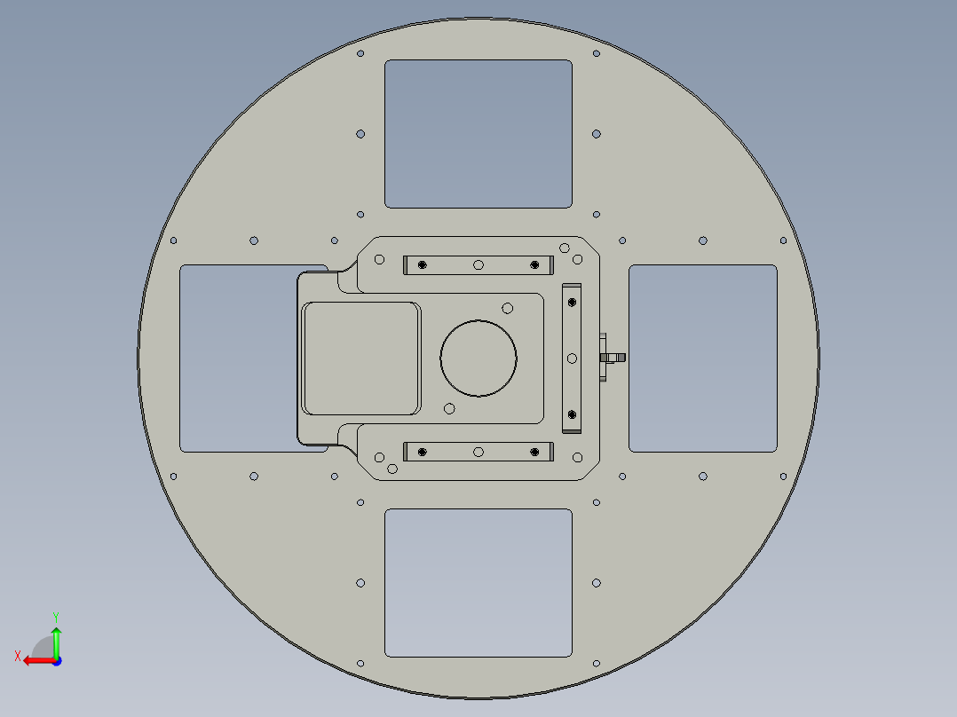 旋转载台机构后视图