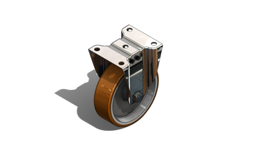 带刹车孔的D125mm固定旋转车轮脚轮缩略图