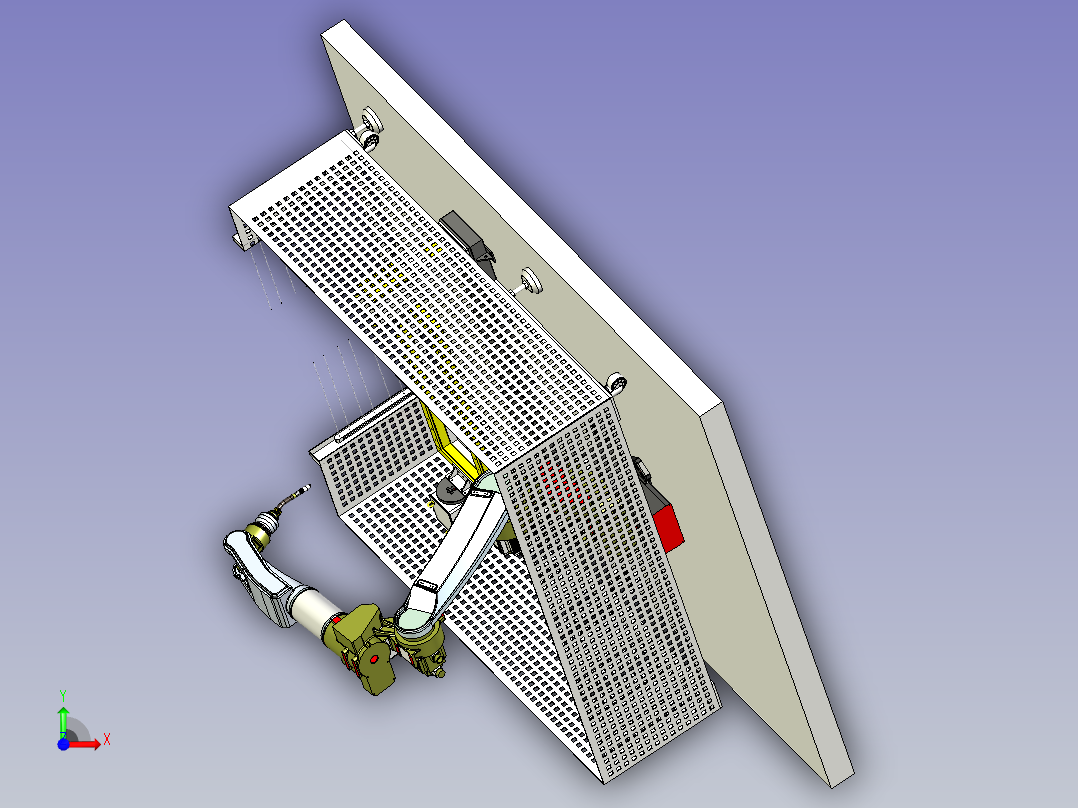 单机器人焊接工作站设计前视图