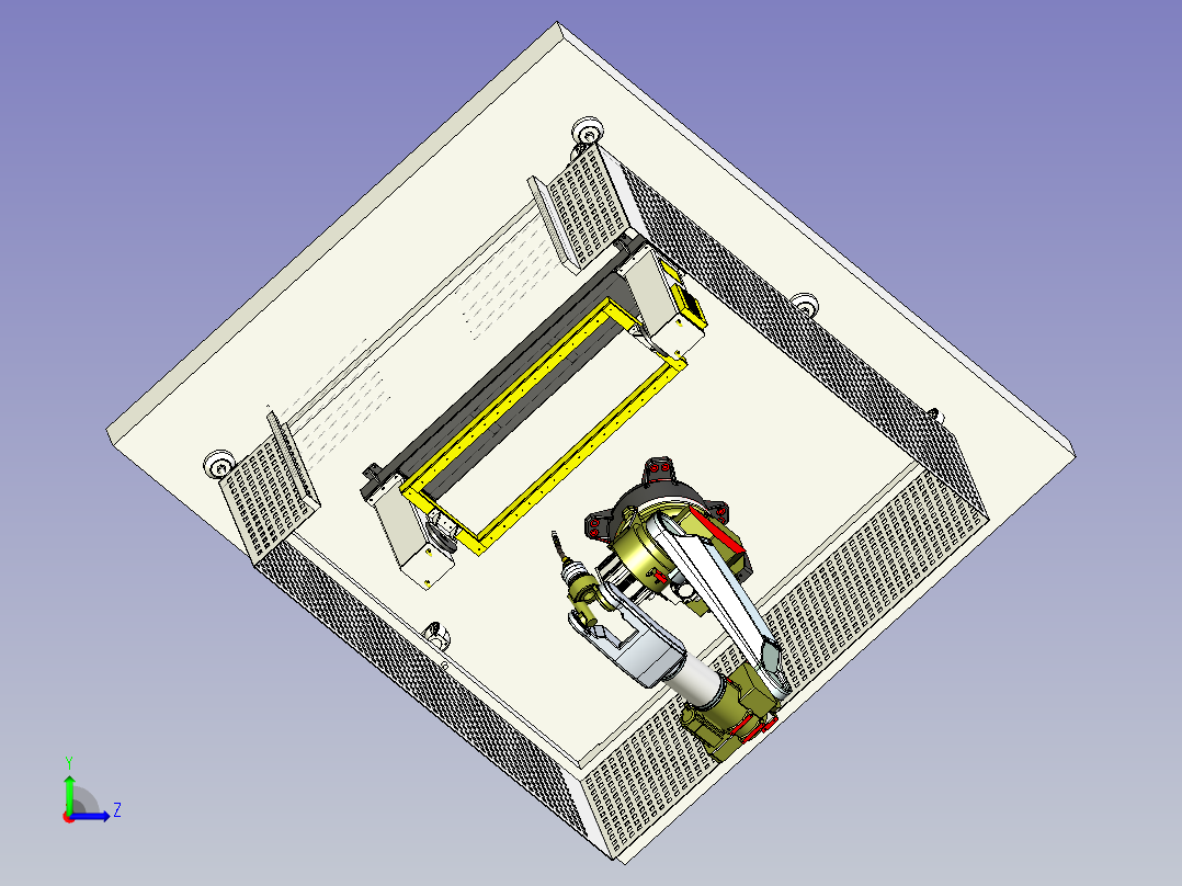单机器人焊接工作站设计左视图