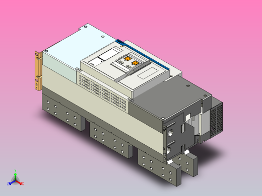 NXA63H63-3P固定万能式断路器三维模型202208